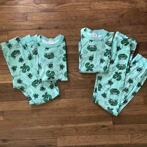 Hanna Andersson 2 pair bundle of matching Hulk pajamas TWINS KIDS